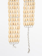 Ceramic bib necklace