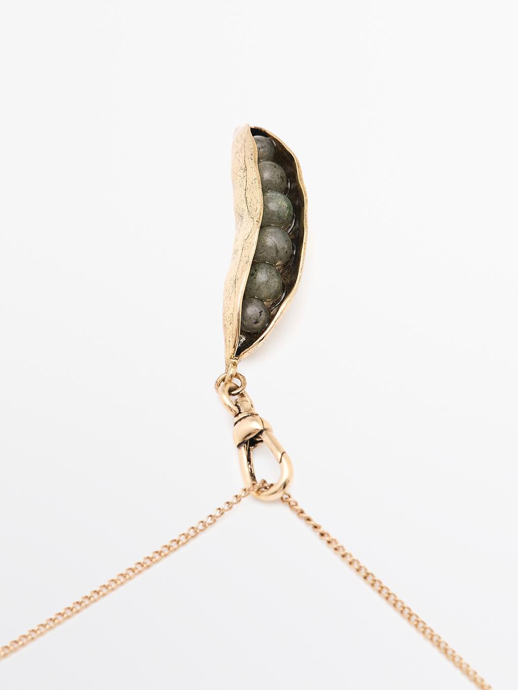 Chain necklace with pod pendant