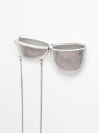 Necklace with oval box pendant