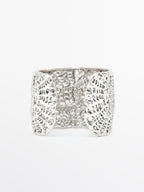 Textured metal bangle