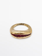 Irregular rhinestone ring