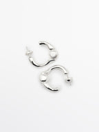 Ball hoop earrings