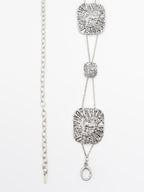 Textured medallion chain belt