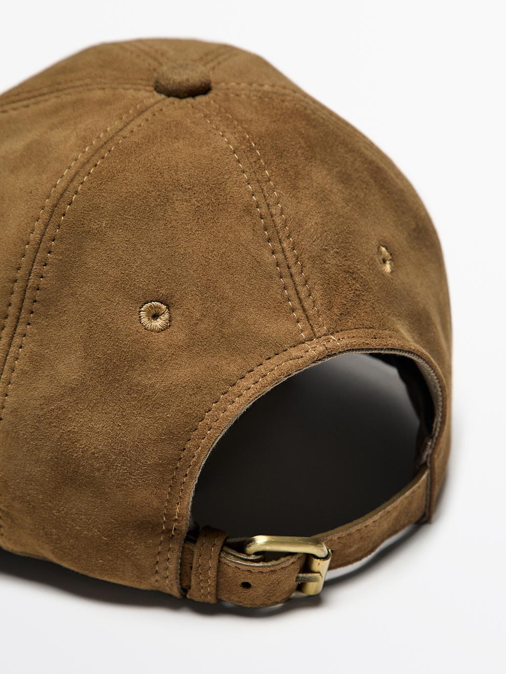 Split leather cap