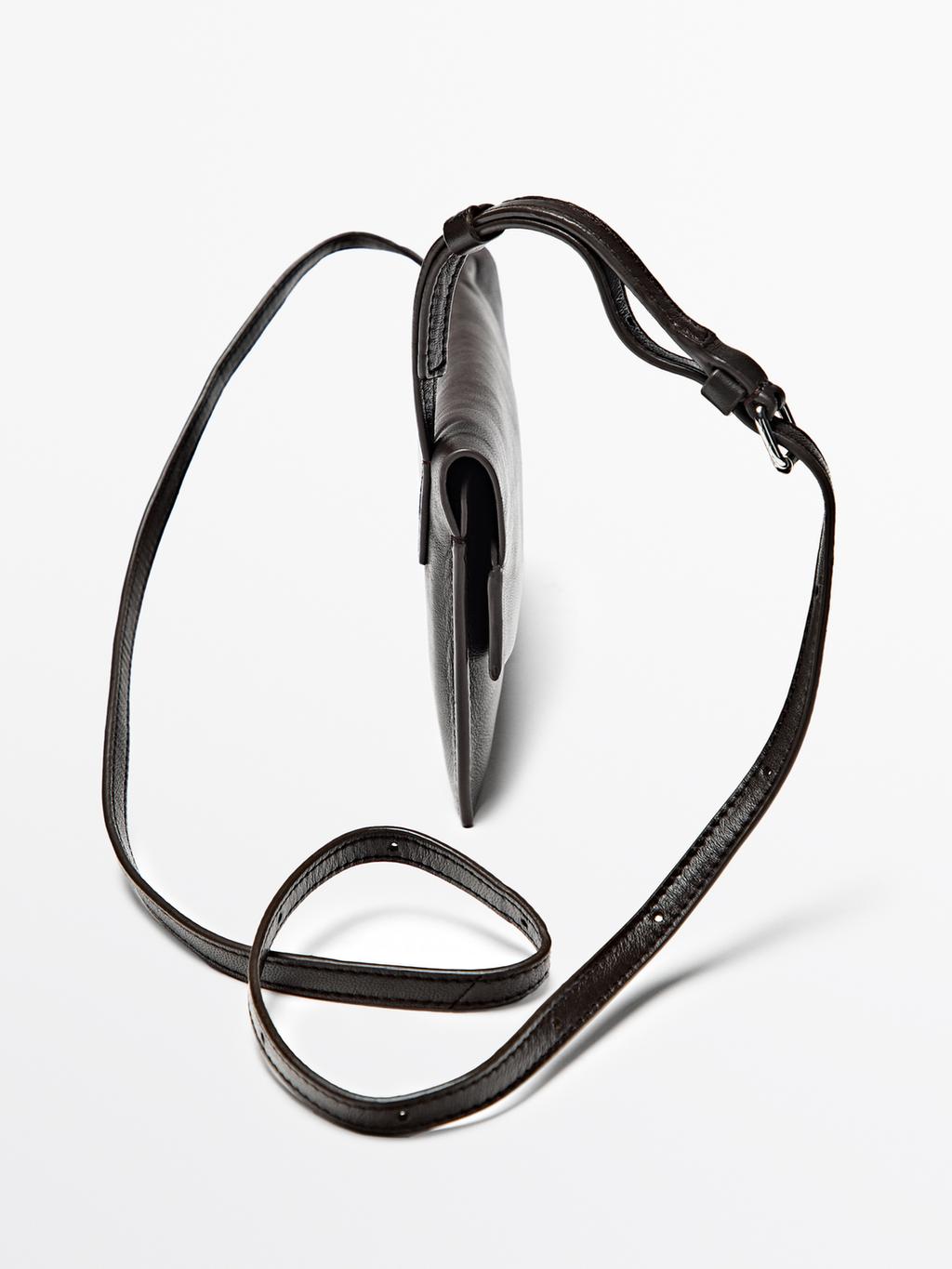 Nappa leather mini crossbody bag