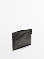 Small nappa leather pouch bag with knot