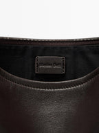 Small nappa leather pouch bag with knot