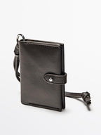 Nappa leather charm card holder