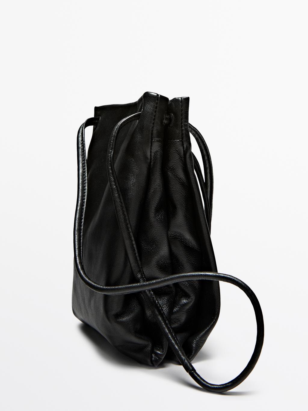 Nappa leather crossbody bag