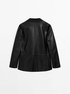 Flowing nappa leather blazer