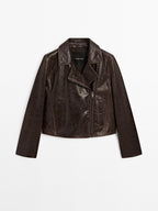 Nappa leather biker jacket