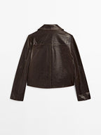 Nappa leather biker jacket