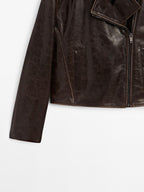 Nappa leather biker jacket