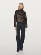 Nappa leather biker jacket
