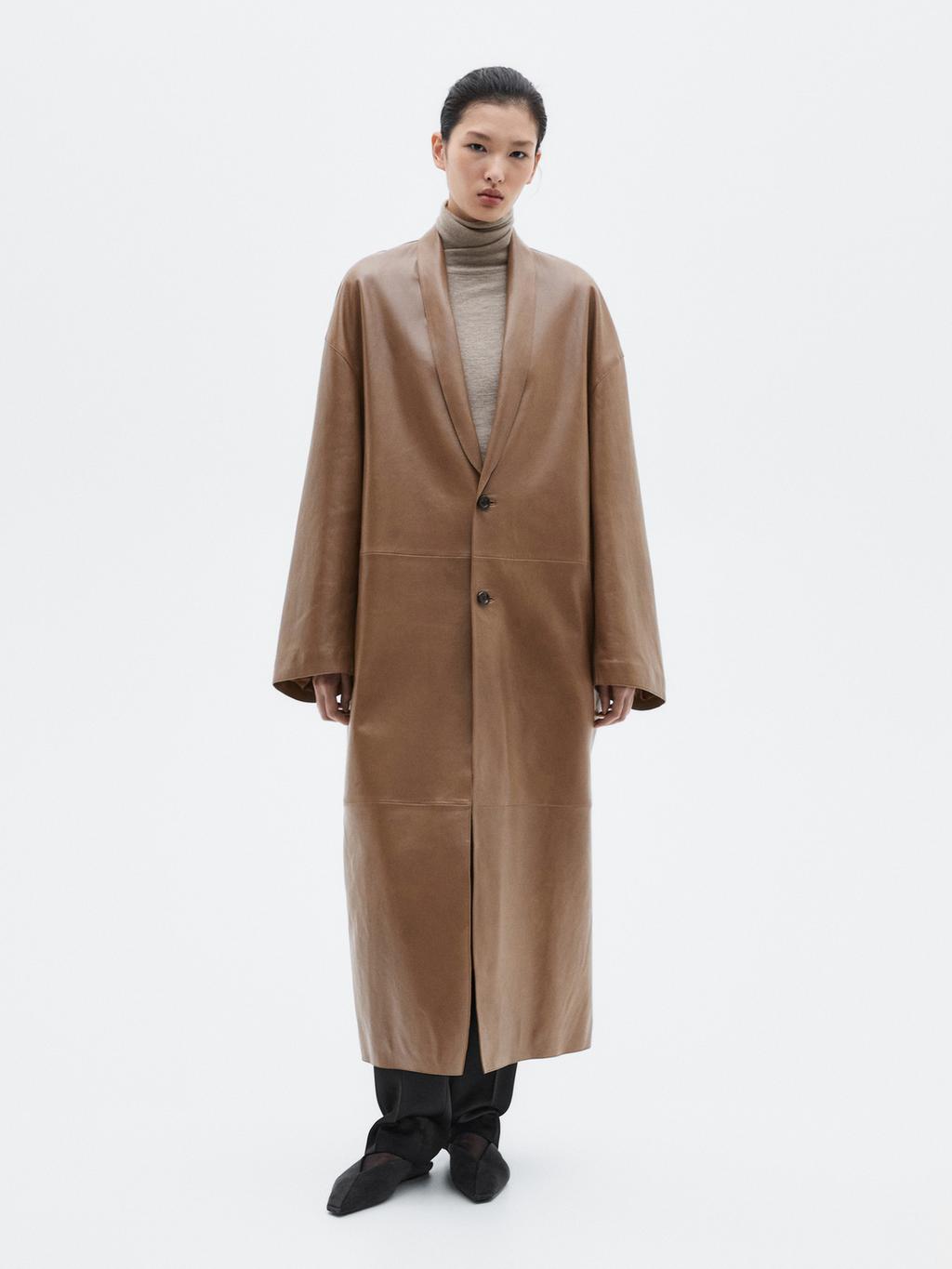 Long nappa leather coat - LIMITED