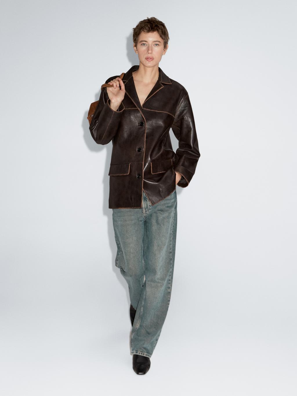 Nappa leather jacket