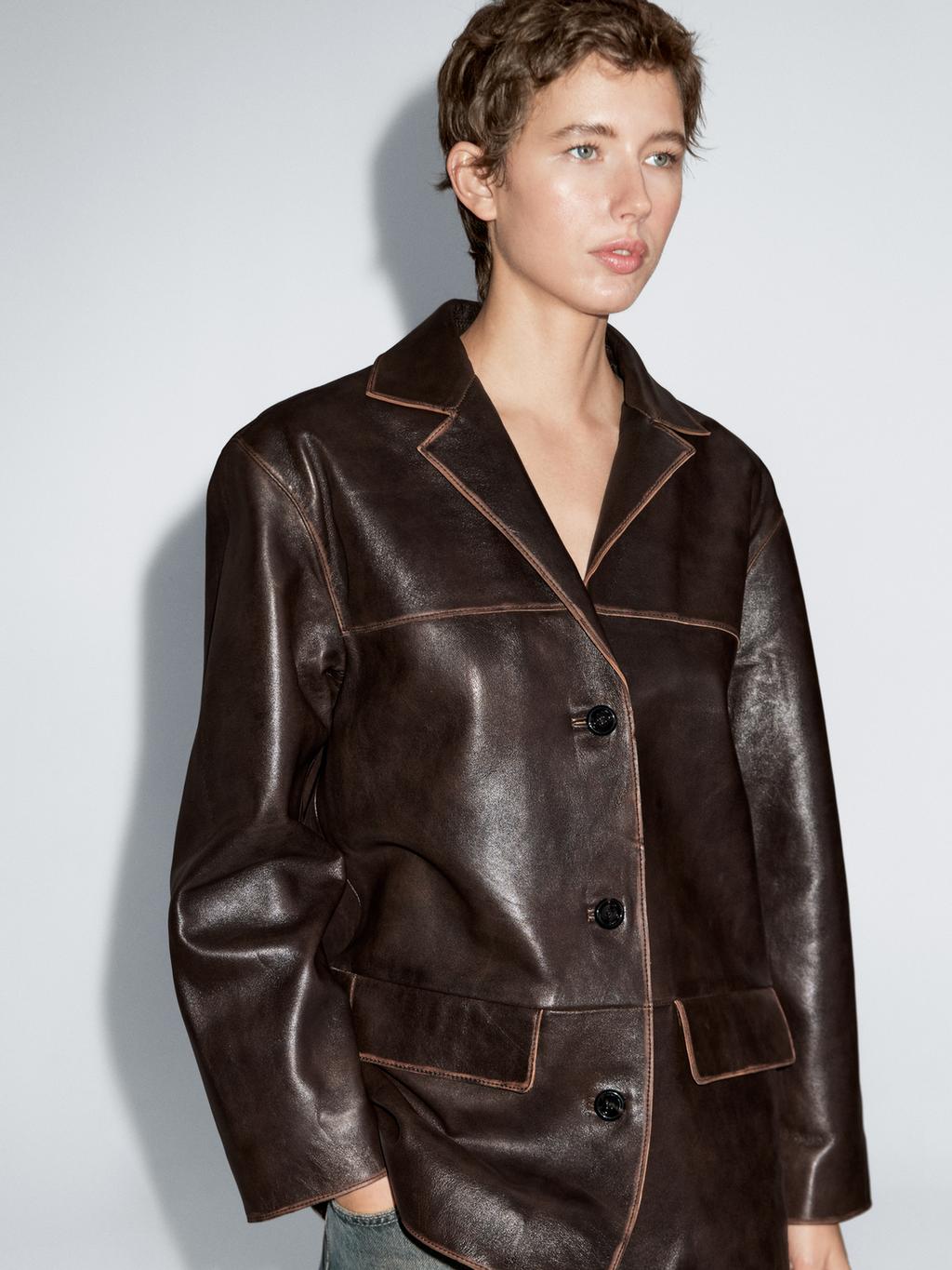 Nappa leather jacket