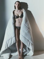 Lace briefs with blonde lace detail