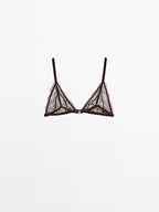 Lace triangle bralette