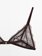 Lace triangle bralette