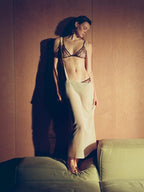 Lace triangle bralette