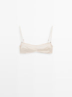 Silk blend bandeau top