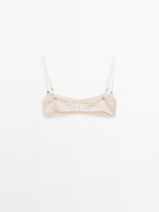 Silk blend bandeau top