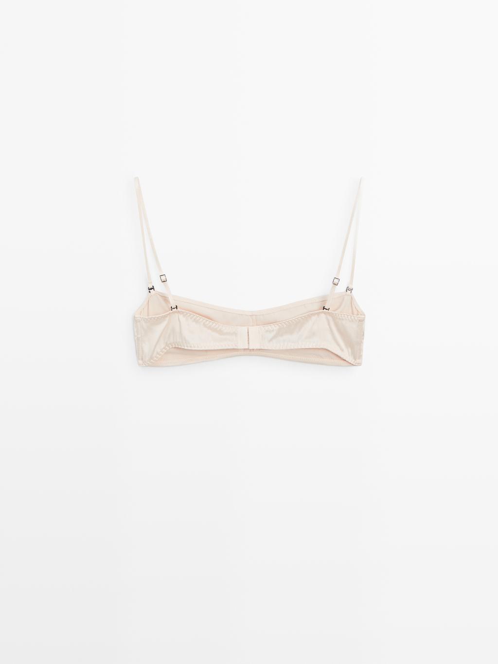 Silk blend bandeau top