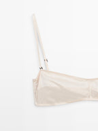 Silk blend bandeau top