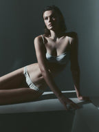 Silk blend bandeau top