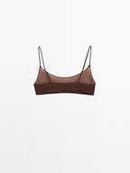 Semi-sheer top with metallic detail