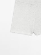 Cotton blend knit shorts