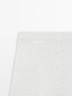 Cotton blend knit shorts