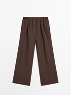 Flowing 100% linen trousers