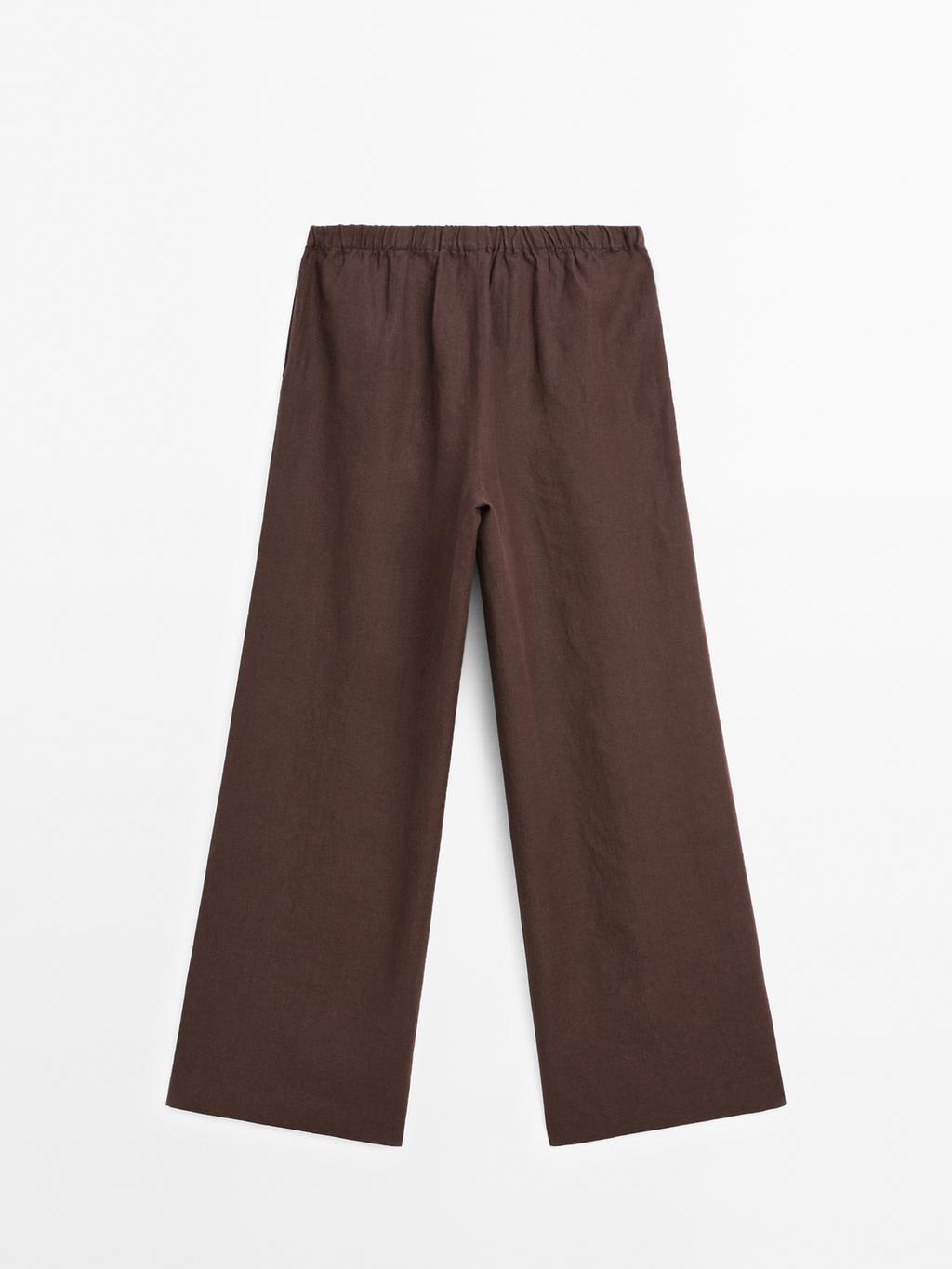 Flowing 100% linen trousers