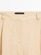 Darted palazzo trousers