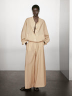 Darted palazzo trousers