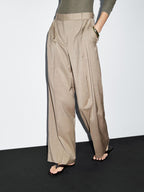 100% wool darted trousers