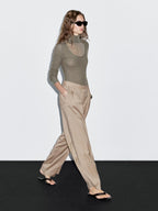 100% wool darted trousers