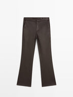 Flared cropped trousers