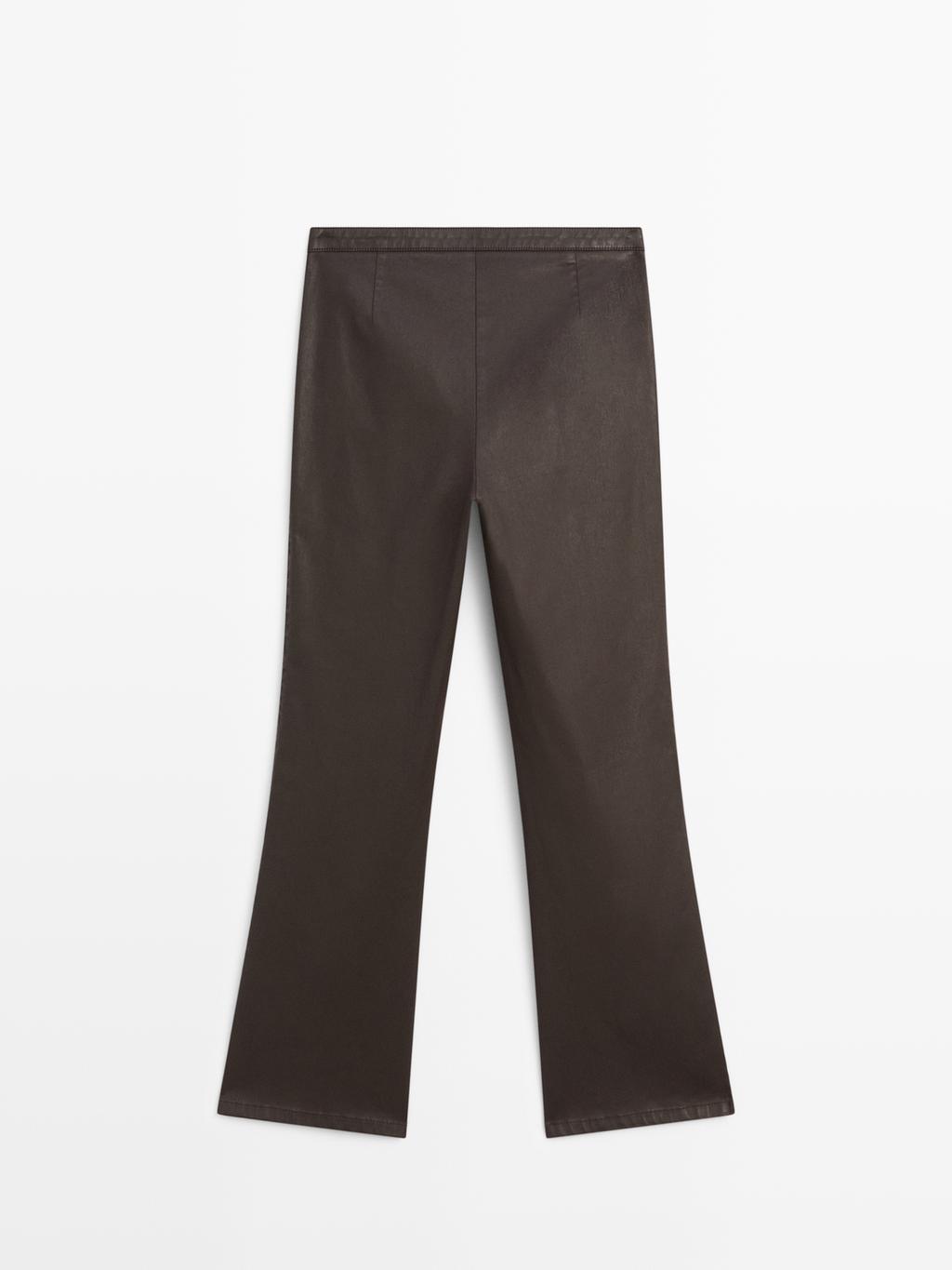 Flared cropped trousers