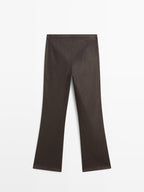 Flared cropped trousers