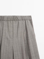 100% wool pinstripe trousers