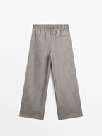100% wool pinstripe trousers