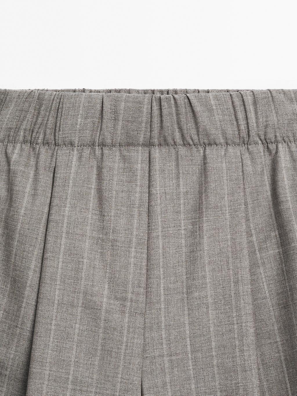 100% wool pinstripe trousers