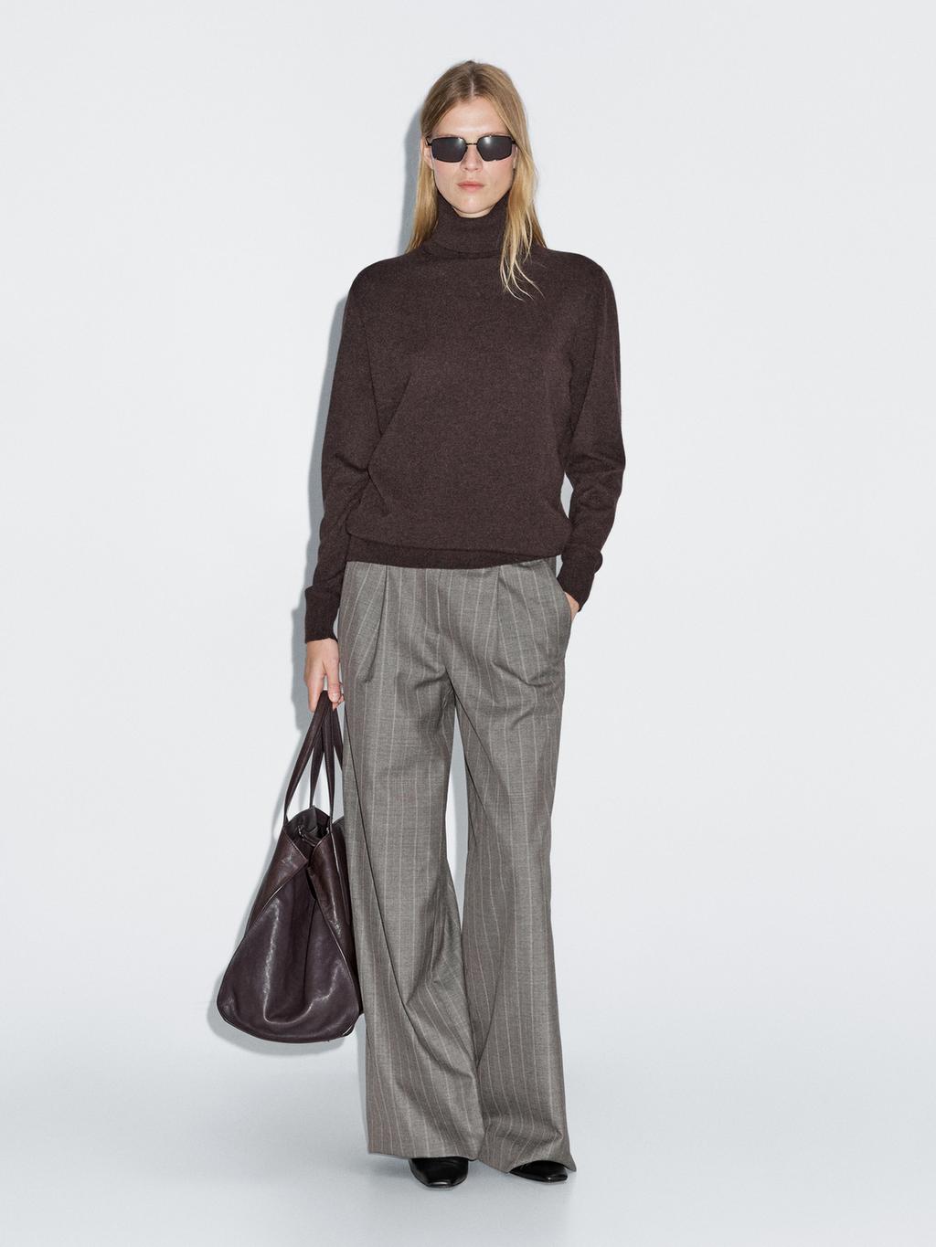 100% wool pinstripe trousers