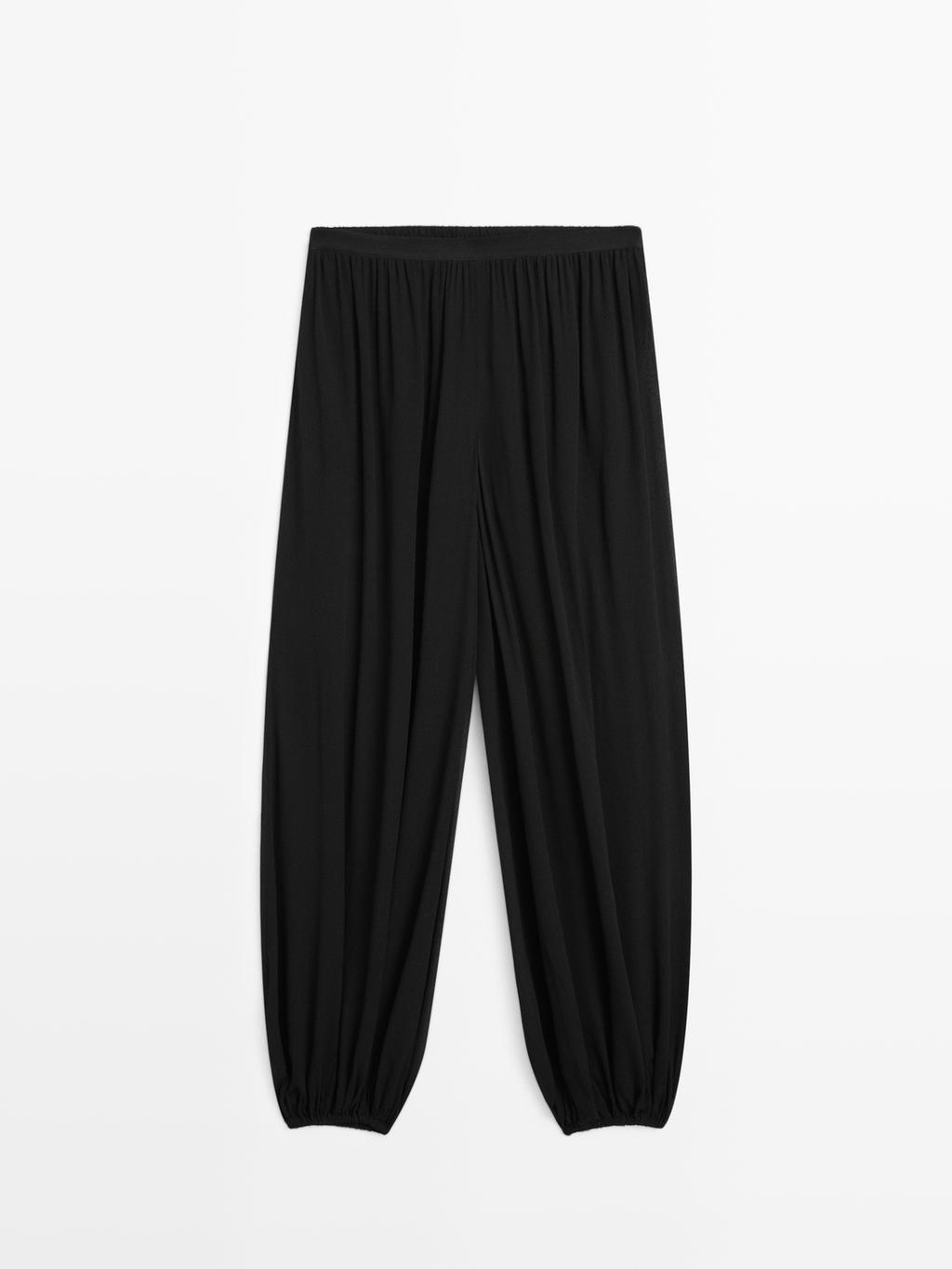 Sarouel trousers in flowing fabric - LIMITED