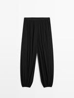 Sarouel trousers in flowing fabric - LIMITED