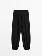 Sarouel trousers in flowing fabric - LIMITED