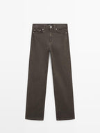 High-waist wide-leg jeans